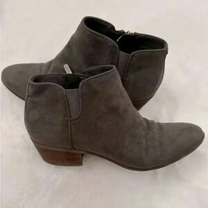 Circus Sam Edelman Brown Gray Taupe Suede Leather Ankle Boots Booties Size 7.5